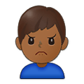 🙍🏾‍♂️ Emoji missmutiger Mann: mitteldunkle Hautfarbe Samsung One UI 2.5.