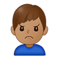 Emoji 🙍🏽‍♂️ Uomo Corrucciato: Carnagione Olivastra su Samsung One UI 2.5.