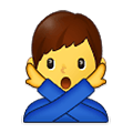 🙅‍♂️ Emoji Mann mit überkreuzten Armen Samsung One UI 2.5.
