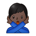 🙅🏿‍♂️ Emoji Hombre Haciendo El Gesto De «no»: Tono De Piel Oscuro en Samsung One UI 2.5.