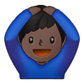 🙆🏿‍♂️ Emoji Hombre Haciendo El Gesto De «de Acuerdo»: Tono De Piel Oscuro en Samsung One UI 2.5.