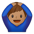 Emoji 🙆🏽‍♂️ Uomo Con Gesto OK: Carnagione Olivastra su Samsung One UI 2.5.