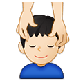 💆🏻‍♂️ Emoji Hombre Recibiendo Masaje: Tono De Piel Claro en Samsung One UI 2.5.