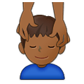 💆🏾‍♂️ Emoji Hombre Recibiendo Masaje: Tono De Piel Oscuro Medio en Samsung One UI 2.5.