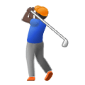 Emoji 🏌🏿‍♂️ Golfista Uomo: Carnagione Scura su Samsung One UI 2.5.