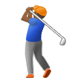 🏌🏾‍♂️ Emoji Homem Golfista: Pele Morena Escura na Samsung One UI 2.5.