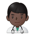 👨🏿‍⚕️ Emoji Arzt: dunkle Hautfarbe Samsung One UI 2.5.