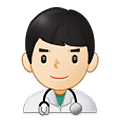 👨🏻‍⚕️ Emoji Arzt: helle Hautfarbe Samsung One UI 2.5.