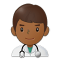 👨🏾‍⚕️ Emoji Homem Profissional Da Saúde: Pele Morena Escura na Samsung One UI 2.5.