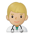 👨🏼‍⚕️ Emoji Profesional Sanitario Hombre: Tono De Piel Claro Medio en Samsung One UI 2.5.