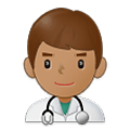 👨🏽‍⚕️ Emoji Homem Profissional Da Saúde: Pele Morena na Samsung One UI 2.5.