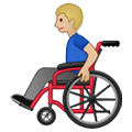 👨🏼‍🦽 Emoji Mann in manuellem Rollstuhl: mittelhelle Hautfarbe Samsung One UI 2.5.