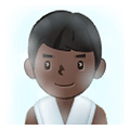 🧖🏿‍♂️ Emoji Mann in Dampfsauna: dunkle Hautfarbe Samsung One UI 2.5.