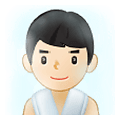 🧖🏻‍♂️ Emoji Mann in Dampfsauna: helle Hautfarbe Samsung One UI 2.5.