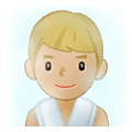 🧖🏼‍♂️ Emoji Hombre En Una Sauna: Tono De Piel Claro Medio en Samsung One UI 2.5.