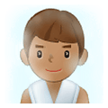 Emoji 🧖🏽‍♂️ Uomo In Sauna: Carnagione Olivastra su Samsung One UI 2.5.