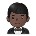 🤵🏿‍♂️ Emoji Hombre Con Esmoquin: Tono De Piel Oscuro en Samsung One UI 2.5.