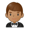 Emoji 🤵🏽‍♂️ Uomo in smoking: Carnagione Olivastra su Samsung One UI 2.5.