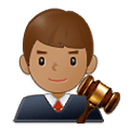👨🏽‍⚖️ Emoji Juez: Tono De Piel Medio en Samsung One UI 2.5.
