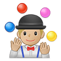 🤹🏼‍♂️ Emoji Hombre Haciendo Malabares: Tono De Piel Claro Medio en Samsung One UI 2.5.