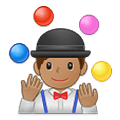 🤹🏽‍♂️ Emoji Jongleur: mittlere Hautfarbe Samsung One UI 2.5.