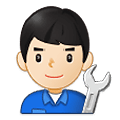 Emoji 👨🏻‍🔧 Meccanico Uomo: Carnagione Chiara su Samsung One UI 2.5.