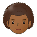 👨🏾‍🦱 Emoji Homem: Pele Morena Escura E Cabelo Cacheado na Samsung One UI 2.5.