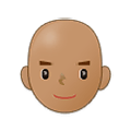 👨🏽‍🦲 Emoji Hombre: Tono De Piel Medio Y Sin Pelo en Samsung One UI 2.5.