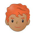 👨🏽‍🦰 Emoji Mann: mittlere Hautfarbe, rotes Haar Samsung One UI 2.5.