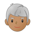 👨🏽‍🦳 Emoji Mann: mittlere Hautfarbe, weißes Haar Samsung One UI 2.5.