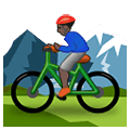 🚵🏿‍♂️ Emoji Hombre En Bicicleta De Montaña: Tono De Piel Oscuro en Samsung One UI 2.5.