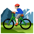🚵🏻‍♂️ Emoji Mountainbiker: helle Hautfarbe Samsung One UI 2.5.