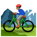 🚵🏽‍♂️ Emoji Mountainbiker: mittlere Hautfarbe Samsung One UI 2.5.