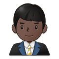 👨🏿‍💼 Emoji Oficinista Hombre: Tono De Piel Oscuro en Samsung One UI 2.5.