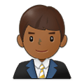 👨🏾‍💼 Emoji Oficinista Hombre: Tono De Piel Oscuro Medio en Samsung One UI 2.5.