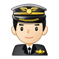 👨🏻‍✈️ Emoji Piloto Hombre: Tono De Piel Claro en Samsung One UI 2.5.