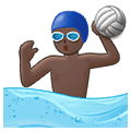 🤽🏿‍♂️ Emoji Hombre Jugando Al Waterpolo: Tono De Piel Oscuro en Samsung One UI 2.5.