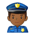 👮🏾‍♂️ Emoji Policial Homem: Pele Morena Escura na Samsung One UI 2.5.