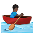 🚣🏿‍♂️ Emoji Mann im Ruderboot: dunkle Hautfarbe Samsung One UI 2.5.