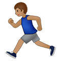 🏃🏽‍♂️ Emoji Hombre Corriendo: Tono De Piel Medio en Samsung One UI 2.5.