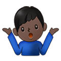 🤷🏿‍♂️ Emoji Hombre Encogido De Hombros: Tono De Piel Oscuro en Samsung One UI 2.5.