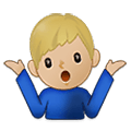 🤷🏼‍♂️ Emoji schulterzuckender Mann: mittelhelle Hautfarbe Samsung One UI 2.5.