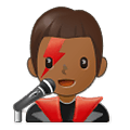 👨🏾‍🎤 Emoji Cantante Hombre: Tono De Piel Oscuro Medio en Samsung One UI 2.5.