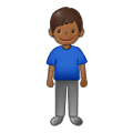 🧍🏾‍♂️ Emoji Homem Em Pé: Pele Morena Escura na Samsung One UI 2.5.