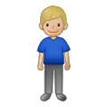 🧍🏼‍♂️ Emoji Hombre De Pie: Tono De Piel Claro Medio en Samsung One UI 2.5.