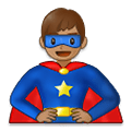 Émoji 🦸🏽‍♂️ Super-héros Homme : Peau Légèrement Mate sur Samsung One UI 2.5.