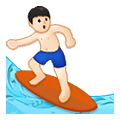 🏄🏻‍♂️ Emoji Homem Surfista: Pele Clara na Samsung One UI 2.5.
