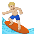 Emoji 🏄🏼‍♂️ Surfista Uomo: Carnagione Abbastanza Chiara su Samsung One UI 2.5.
