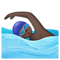 🏊🏿‍♂️ Emoji Hombre Nadando: Tono De Piel Oscuro en Samsung One UI 2.5.