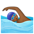 🏊🏾‍♂️ Emoji Homem Nadando: Pele Morena Escura na Samsung One UI 2.5.